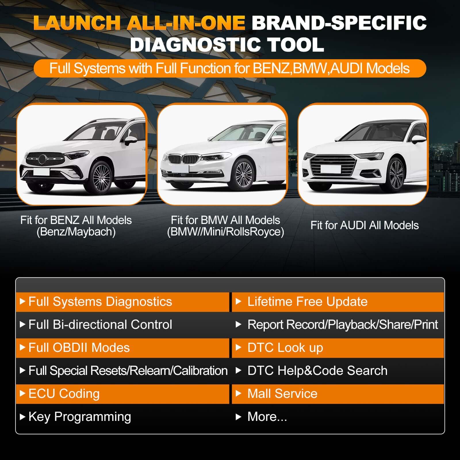 LAUNCH X431 Creader Elite V2.0 for BMW, Mercedes-Benz and Audi Scanner - Image 6