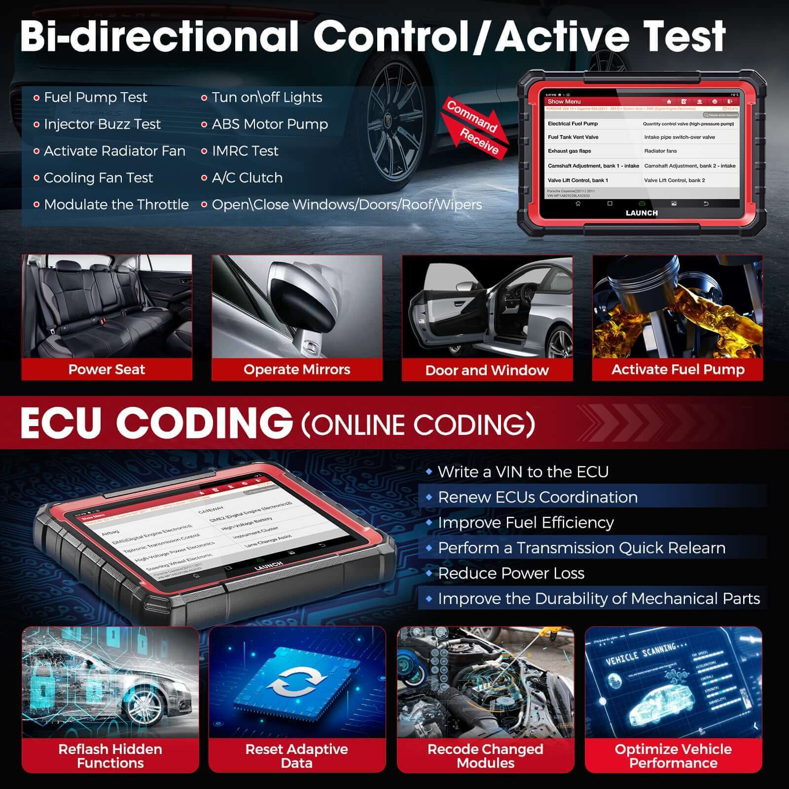 LAUNCH X431 PRO Elite Diagnostic Tool | Bi-Directional OBD2 Scanner with 2 Years Update - Image 4