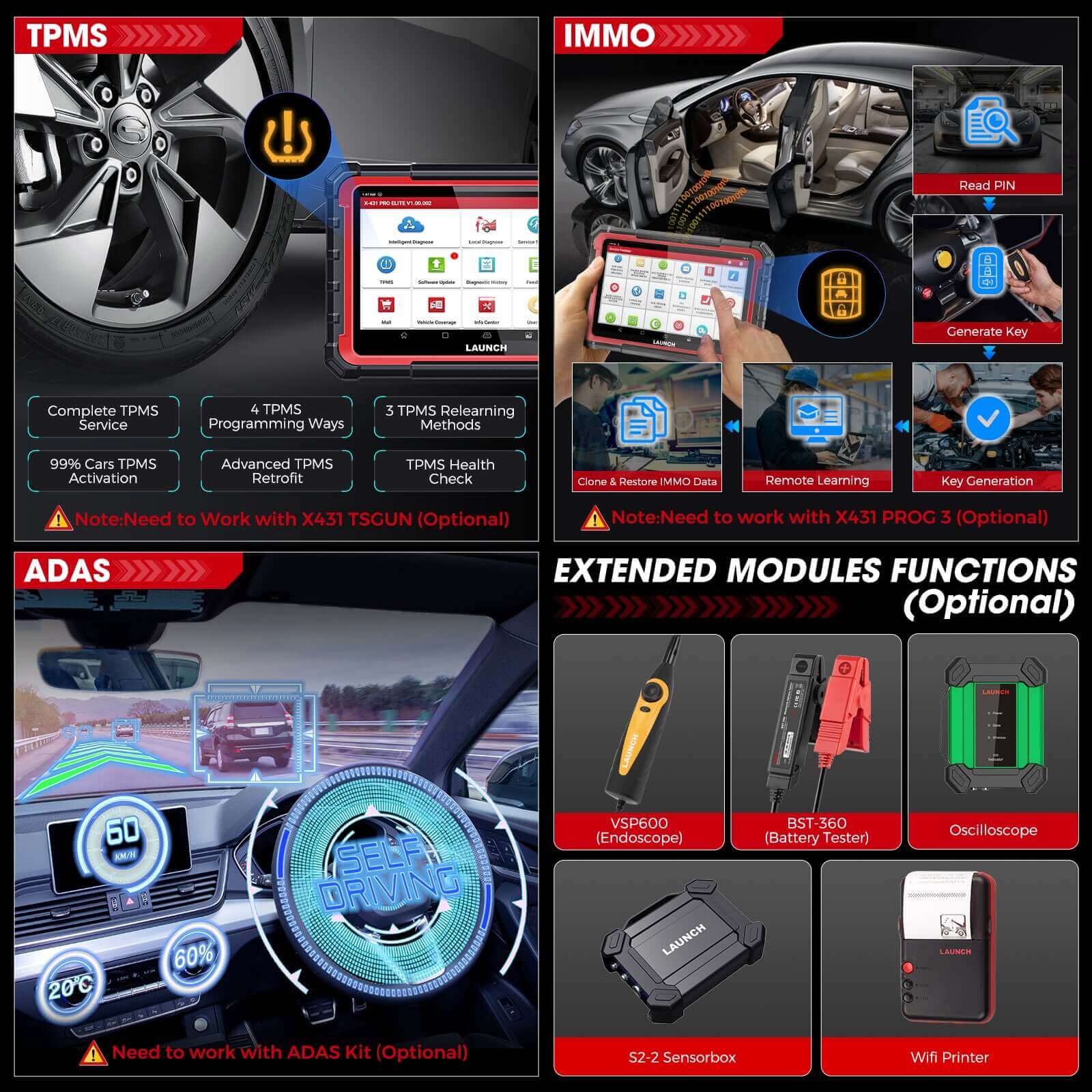 LAUNCH X431 PRO Elite Diagnostic Tool | Bi-Directional OBD2 Scanner with 2 Years Update - Image 5