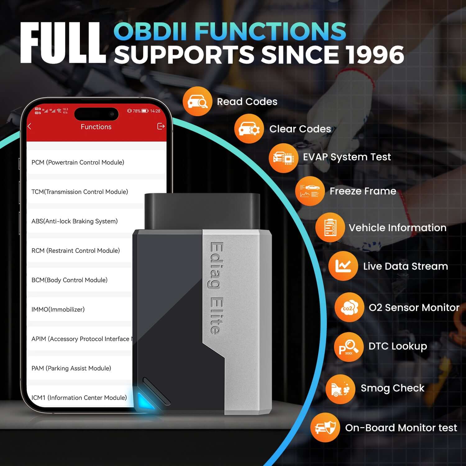 KINGBOLEN EDIAG ELITE Bluetooth OBD2 Scanner | Bidirectional Control - Image 5
