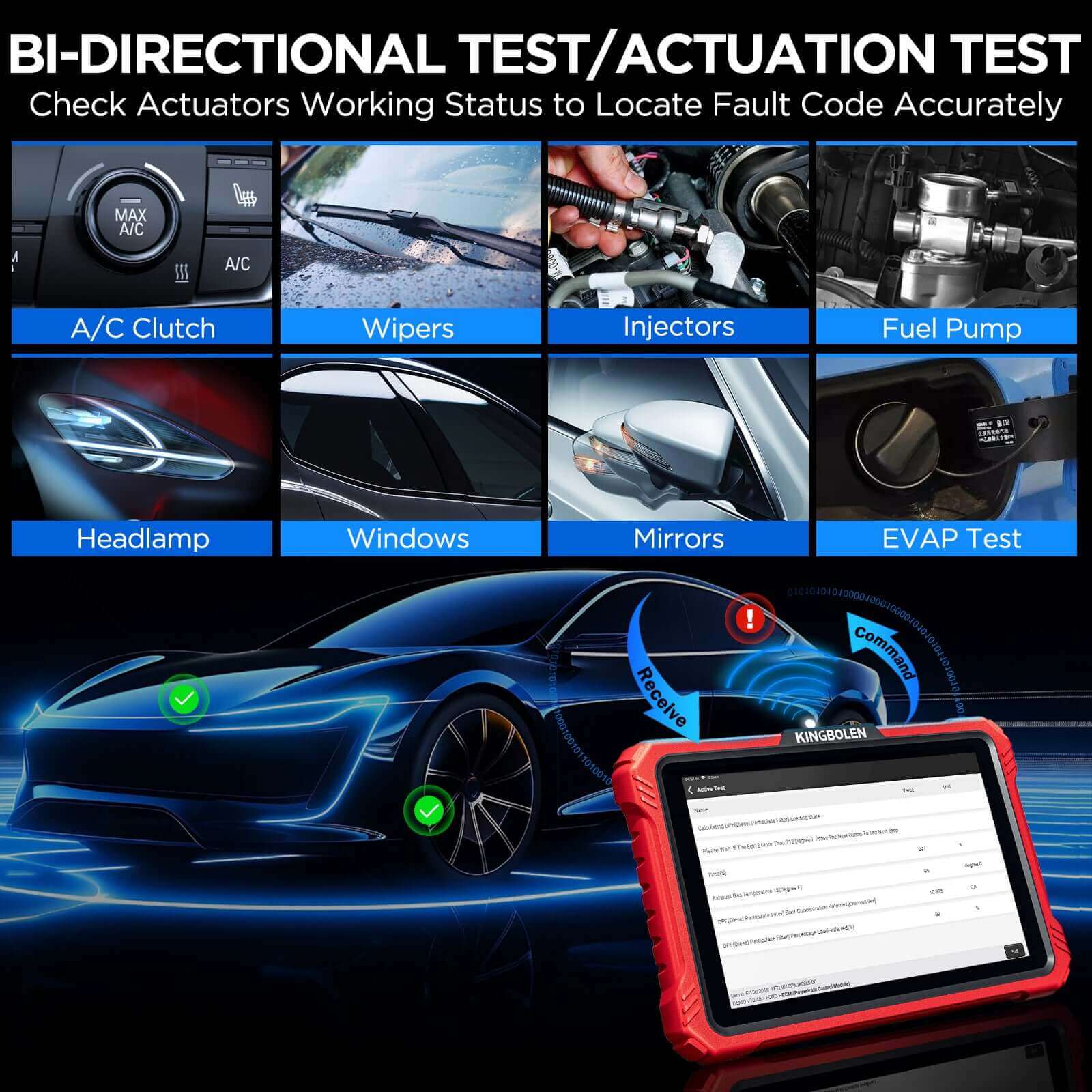KINGBOLEN K10 PRO 10" Topology Scan Tool | Bidirectional & ECU Coding - Image 9