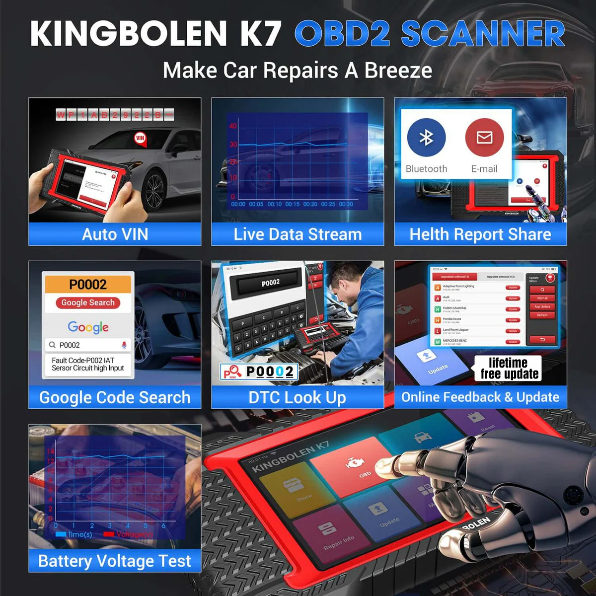 KINGBOLEN K7 All System Bidirectional Scan Tool | Lifetime Free Update - Image 7