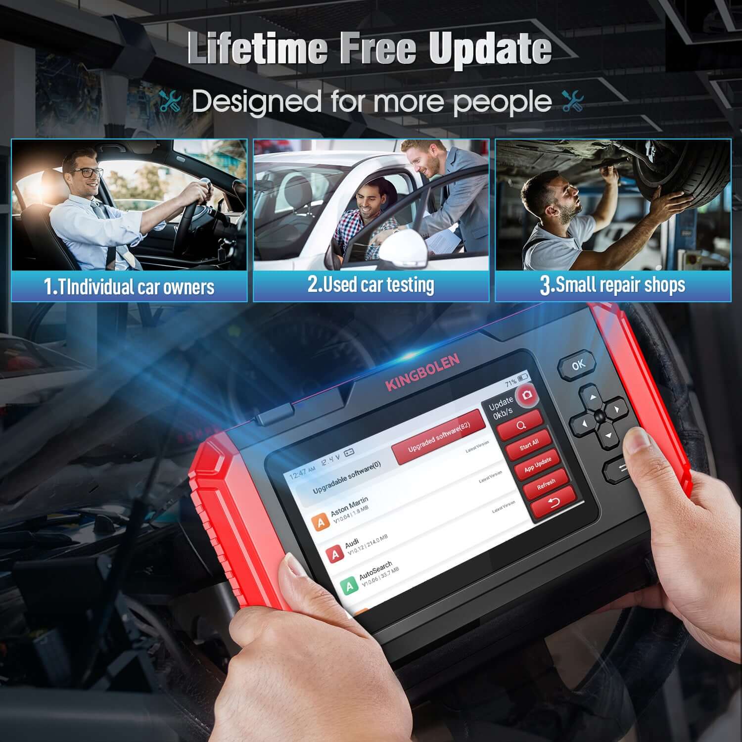KINGBOLEN S500 S600 S800 ABS Scan Tool | 4-System OBD2 Diagnostic Scanner - Image 7
