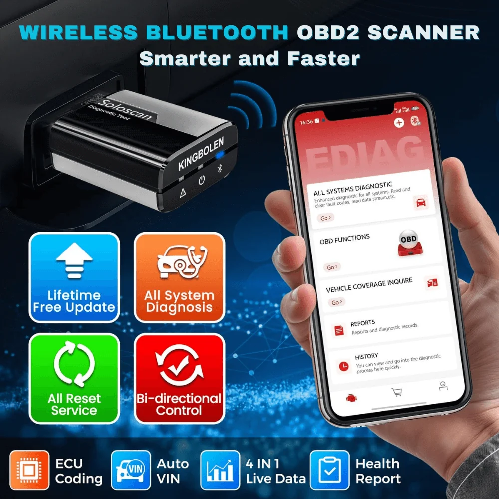 KINGBOLEN SOLOSCAN Honda & Acura Bluetooth Obd2 Scanner - Image 8