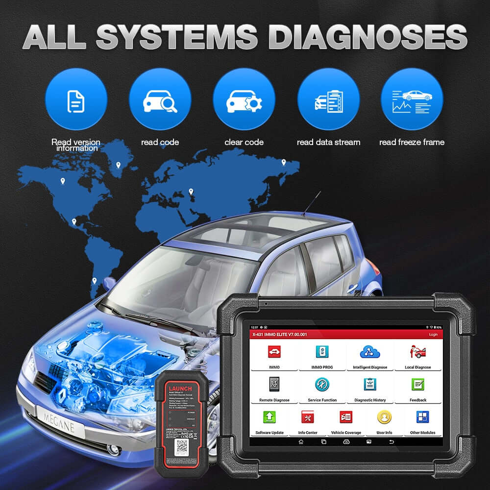 LAUNCH X431 IMMO Elite Key Fob Programmer & All System Diagnostic Tool - Image 3