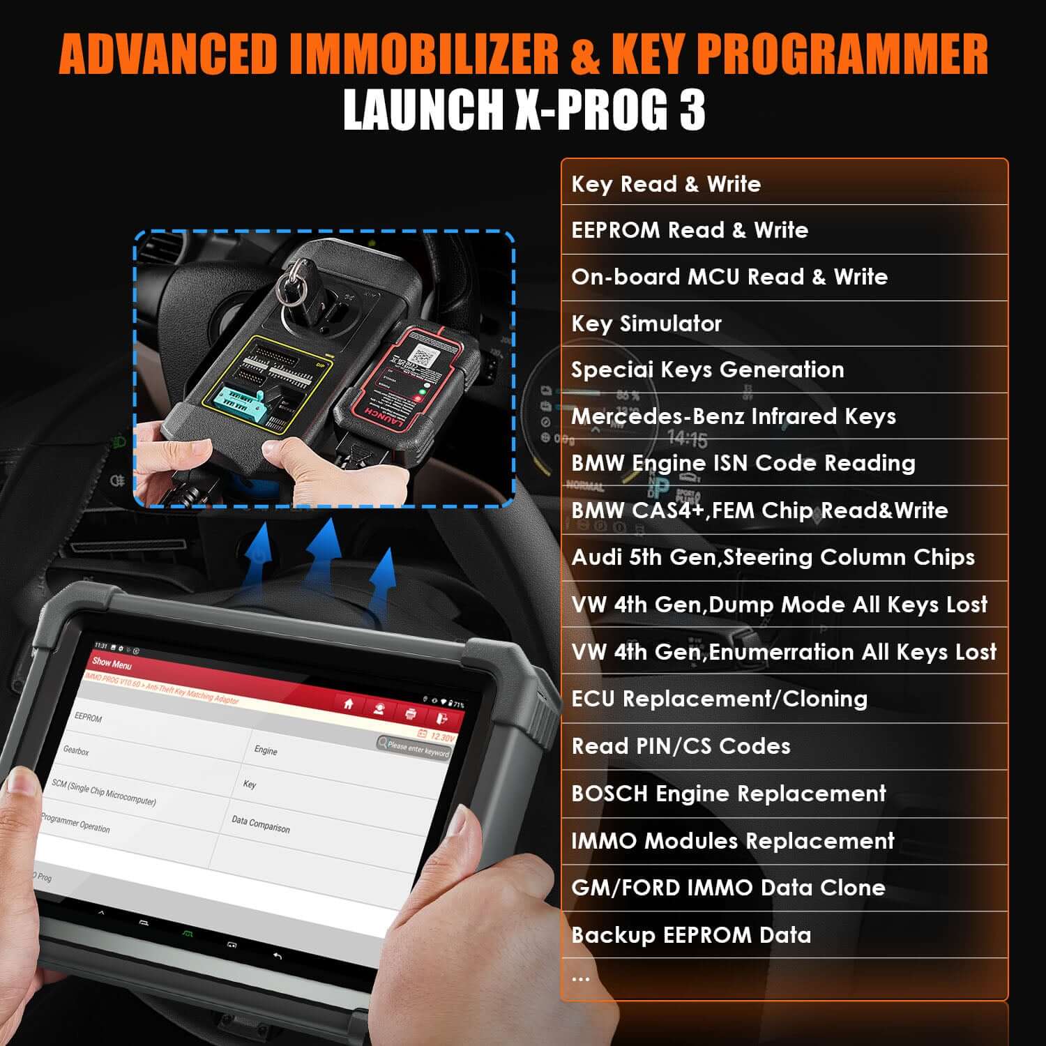 LAUNCH X431 IMMO Plus Key Programmer & Bi-Directional OBD2 Scanner - Image 5