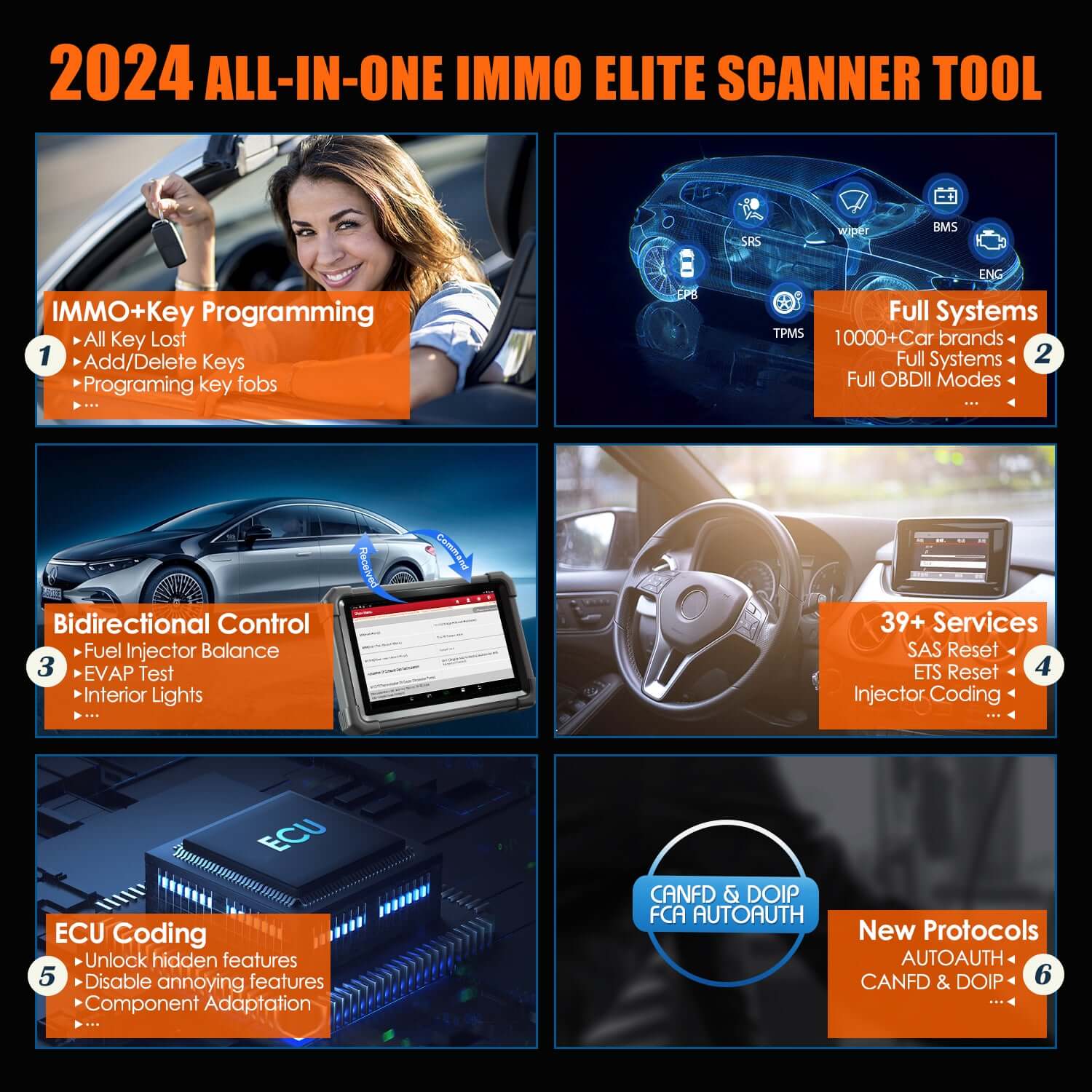 LAUNCH X431 IMMO Plus Key Programmer & Bi-Directional OBD2 Scanner - Image 6