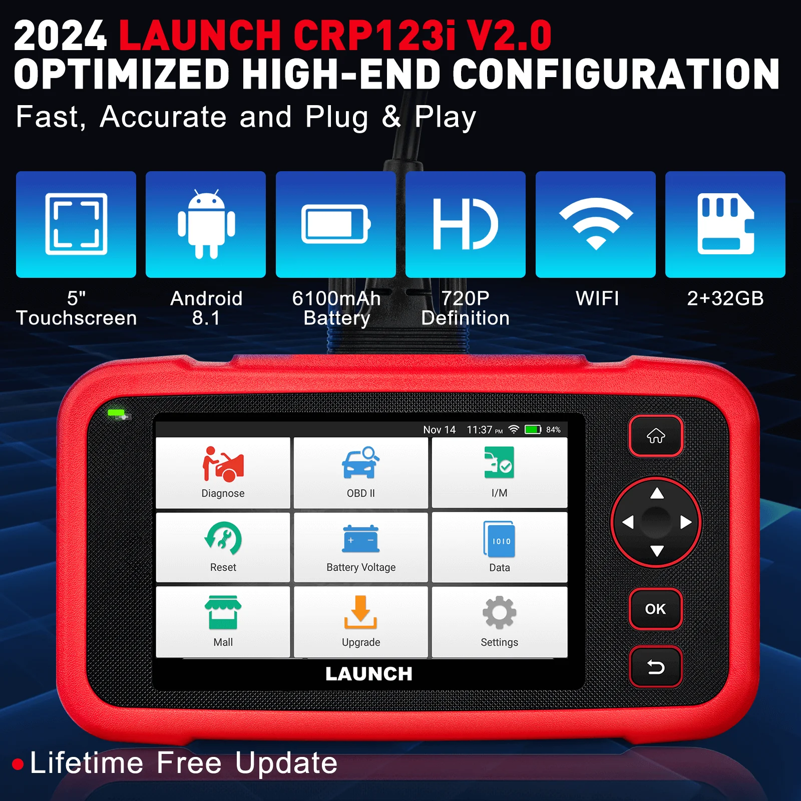 LAUNCH CRP123i V2.0 Elite ABS Scanner | 4-System OBD2 Diagnostic Tool - Image 3