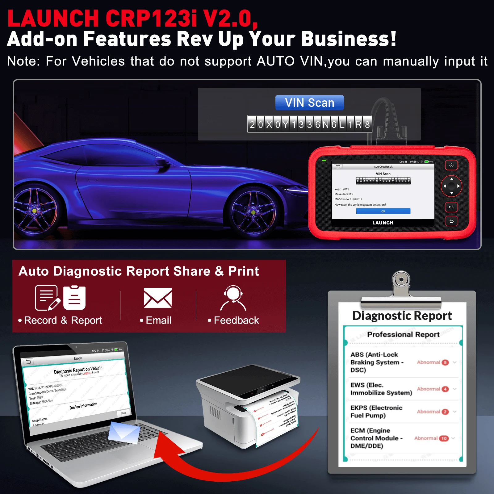 LAUNCH CRP123i V2.0 Elite ABS Scanner | 4-System OBD2 Diagnostic Tool - Image 5