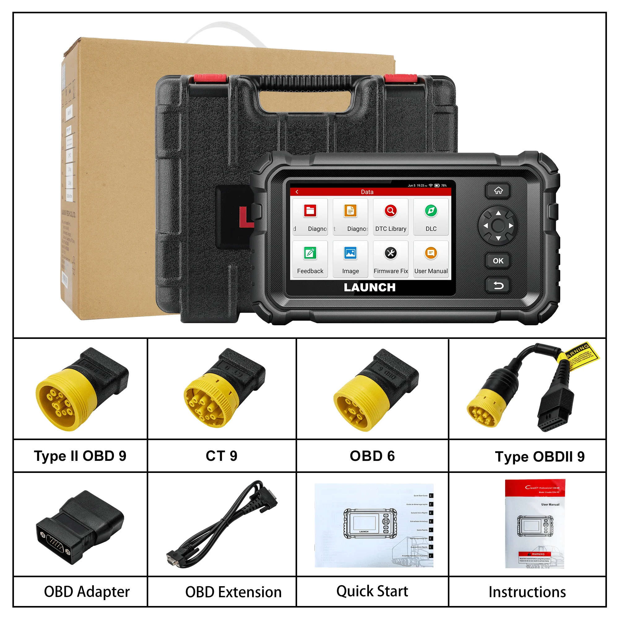 LAUNCH CRP129 HD Elite Heavy Duty Scan Tool Full System Diagnostic with 7 Resets - Image 10