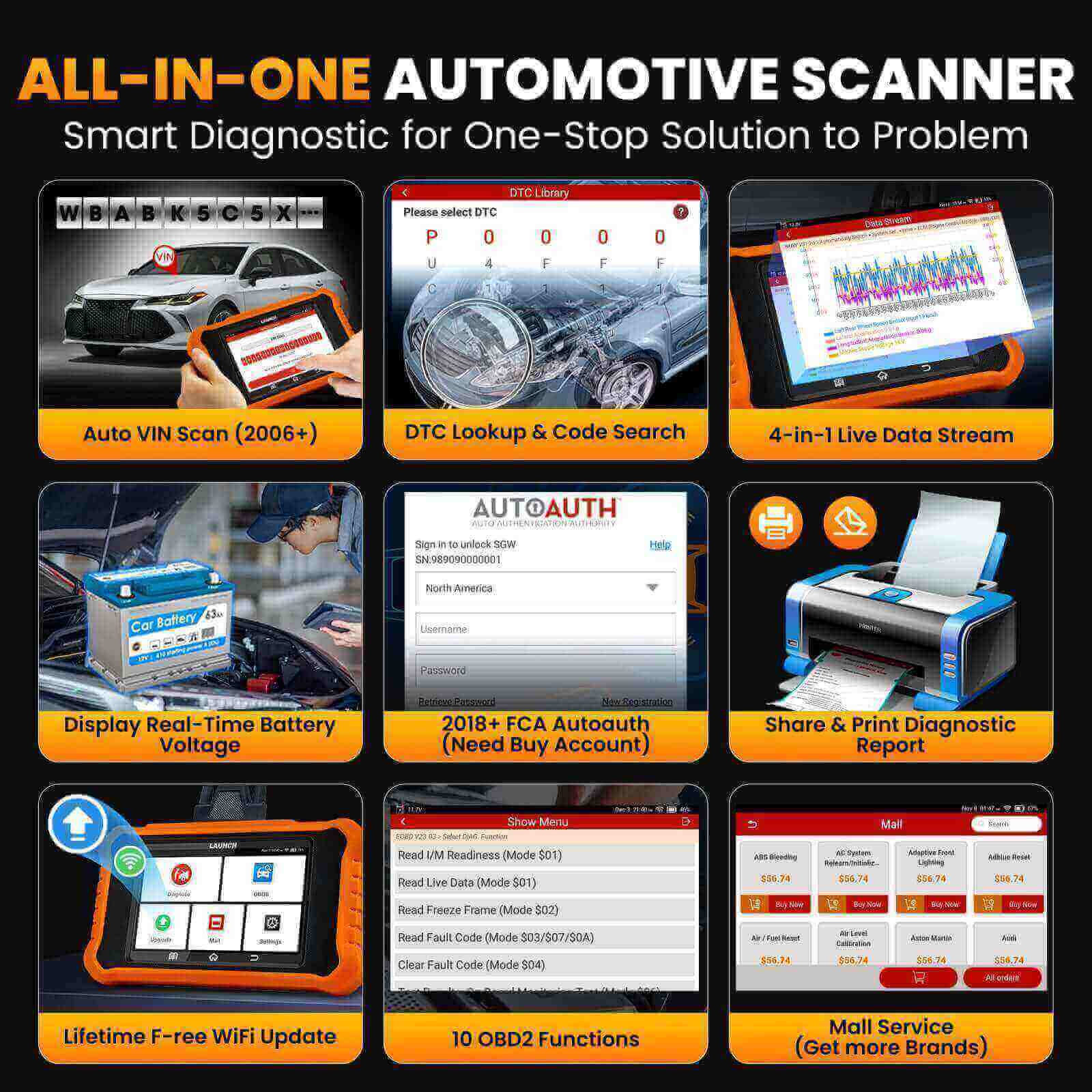 LAUNCH X431 Creader Elite 2.0 for Hyundai Obd2 Scanner | Bi-Directional Control - Image 8