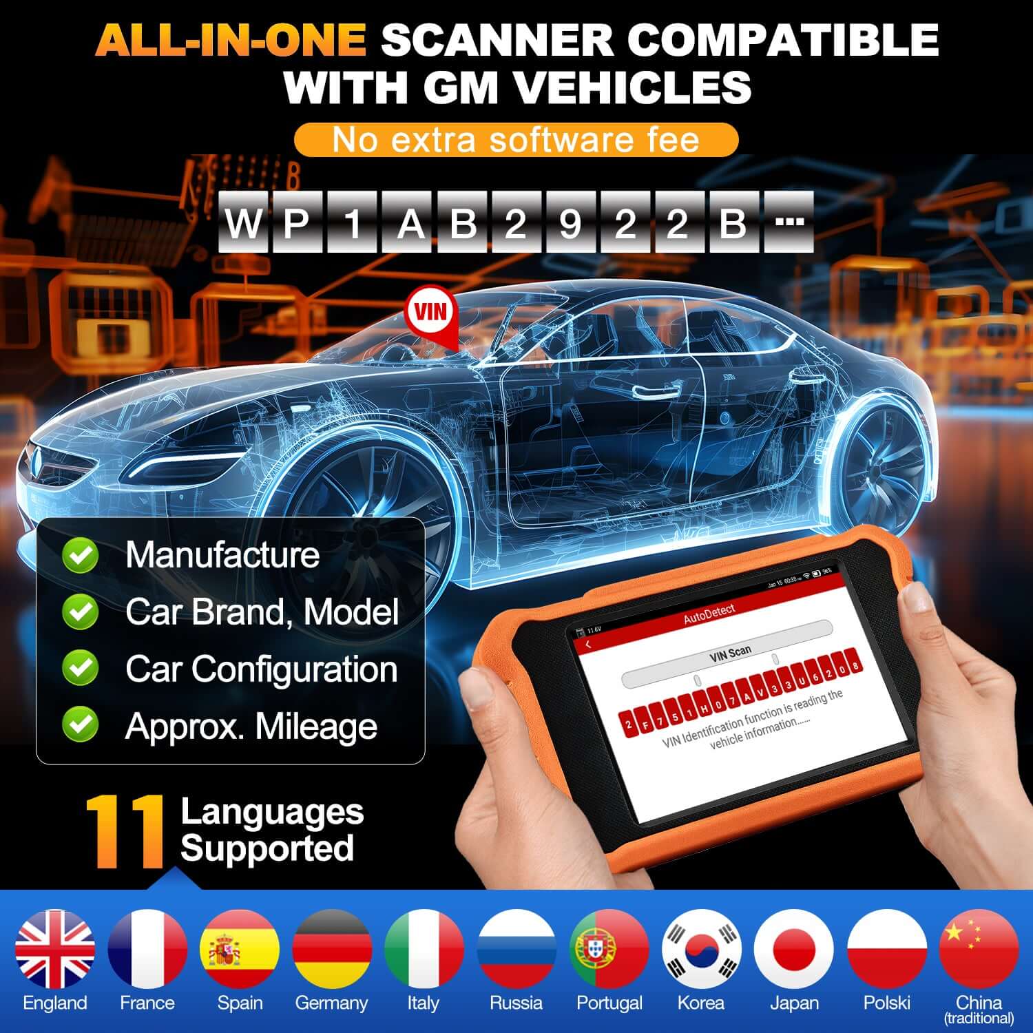 LAUNCH X431 Creader Elite 2.0 for GM OBD2 Scanner | Bi-Directional Scan Tool - Image 3