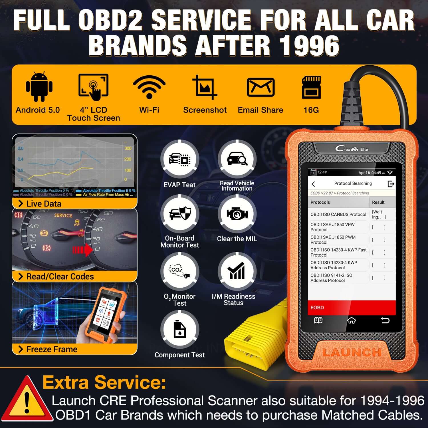 LAUNCH X431 Creader Elite For GM Professional Code Reader Bi directional Diagnostic Tool (Support Buick, Chevrolet, China Chevrolet, Cadillac, SGM, GMC) - Image 4