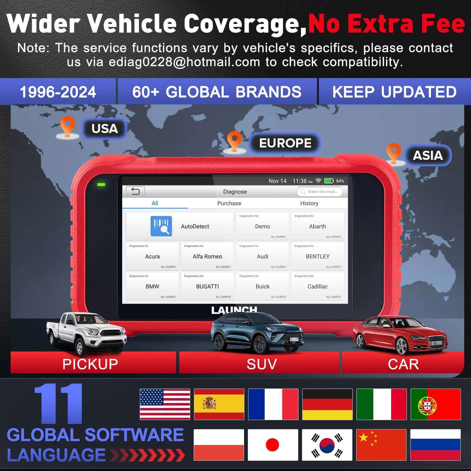 LAUNCH CRP123E V2.0 Scan Tool for Throttle Body Relearn & 4-System Diagnosis - Image 6