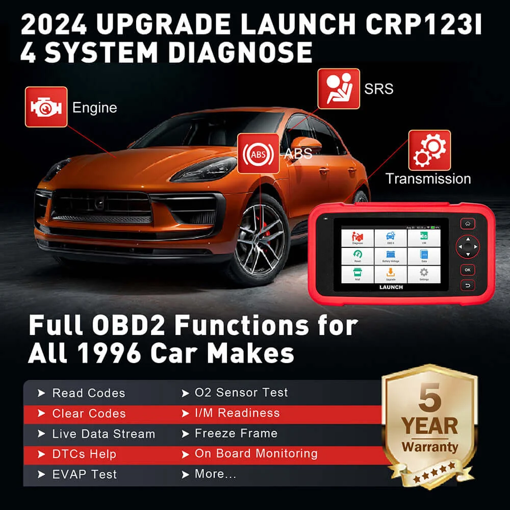 LAUNCH CRP129I V2.0 Elite Injector Coding Tool & 4-System OBD2 Scanner - Image 7