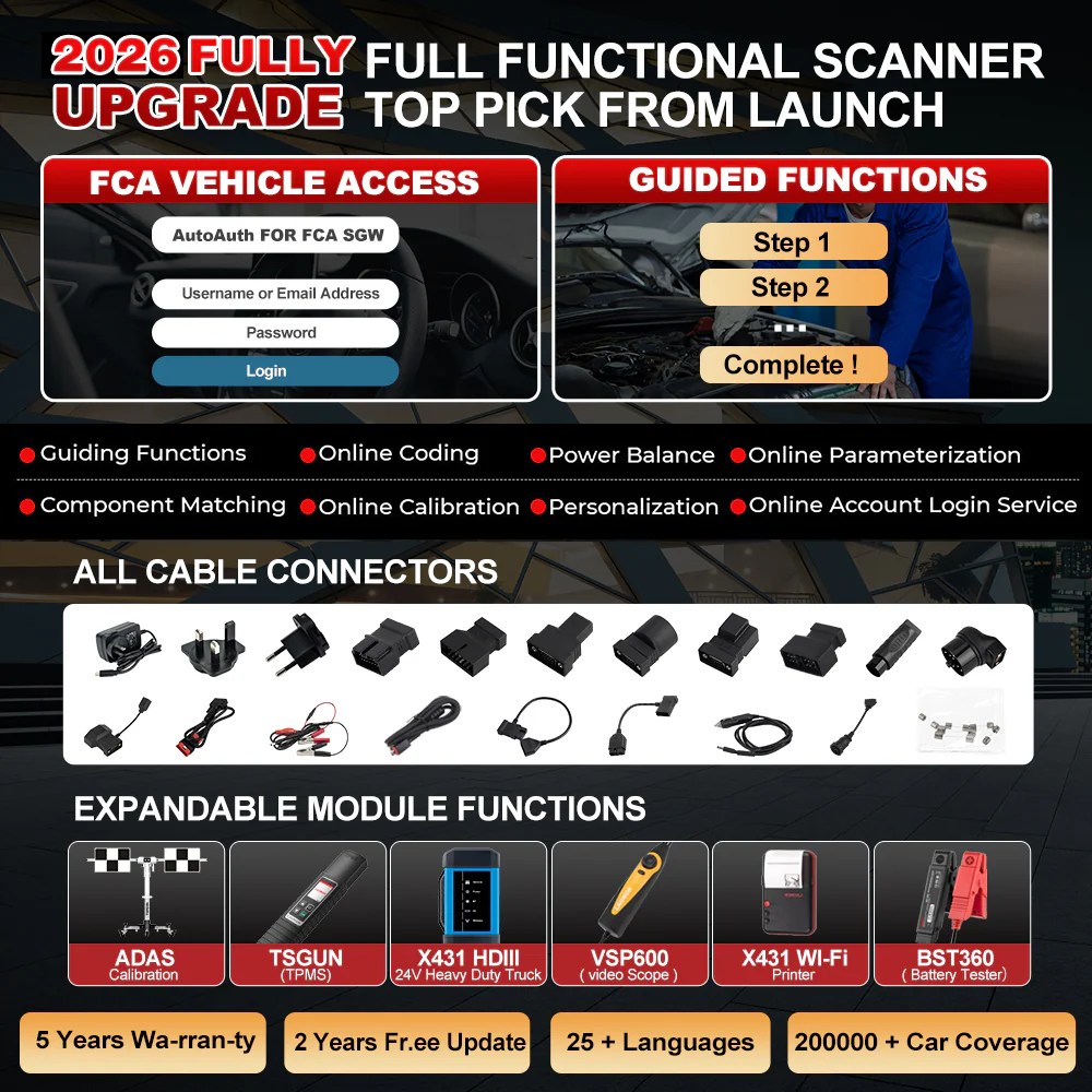 LAUNCH X431 PRO3S+ V5.0 Professional Auto Scan Tool | 10.1" Topology Map Scanner - Image 6