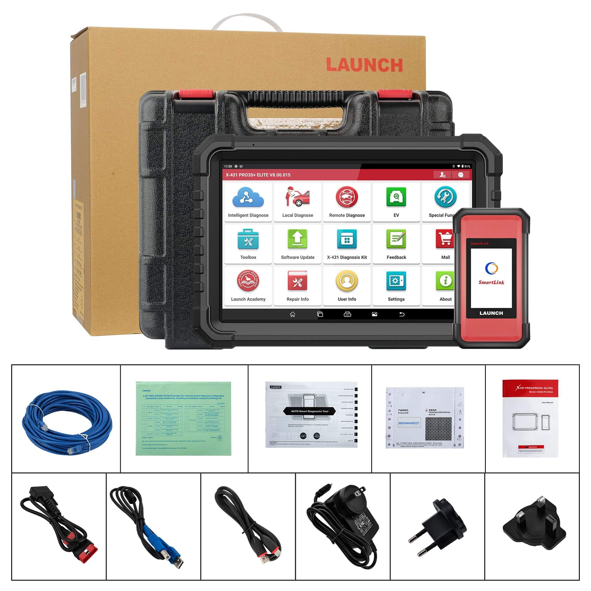 LAUNCH X431 PRO3S+ Elite SmartlinkC 2.0 | Car & Heavy Duty Truck Diagnostics Scan Tool - Image 13